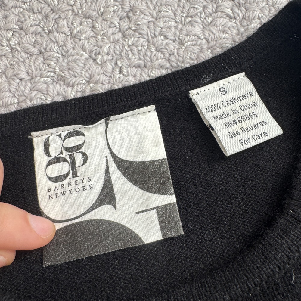 Co-op Barneys New York Cashmere Mini Dress Black S Quiet Luxury - Picture 6 of 7